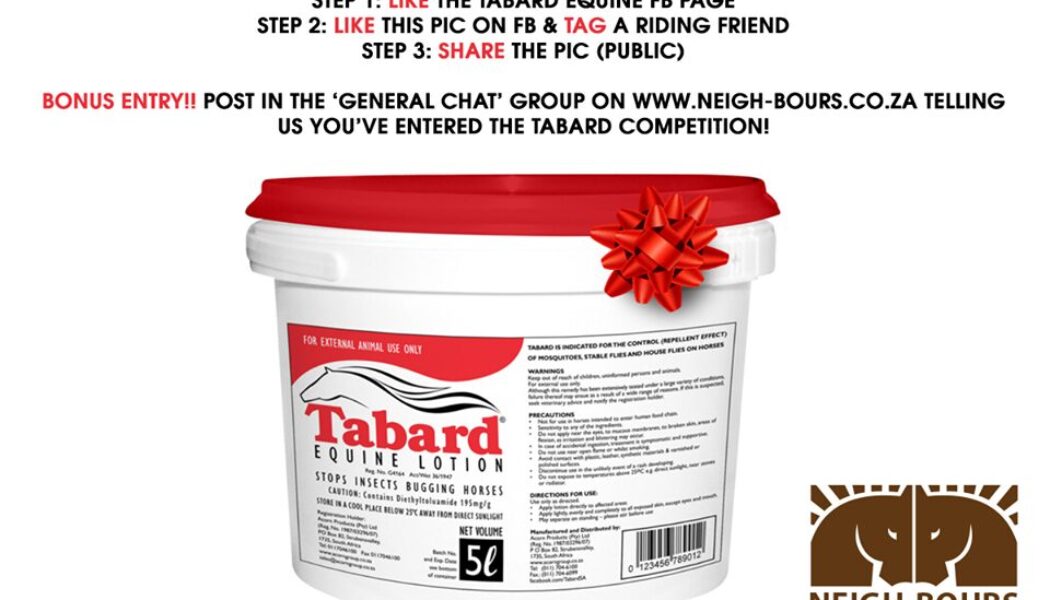 WIN a 5l TABARD LOTION for your horse for Xmas valued at over R1400!