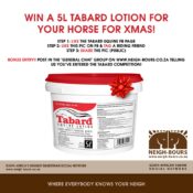 WIN a 5l TABARD LOTION for your horse for Xmas valued at over R1400!