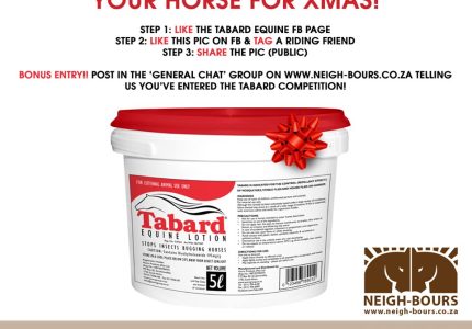 WIN a 5l TABARD LOTION for your horse for Xmas valued at over R1400!