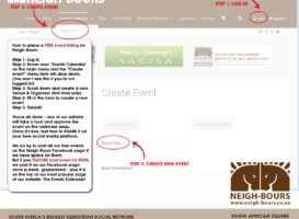 How to place a FREE event listing on the Neigh-Bours event calendar
